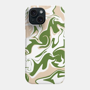 Spill - White, Sand and Palm Green Phone Case