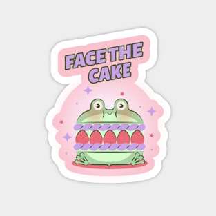 Face the Cake Ironic Ugly Cake Baking T-Shirt Magnet