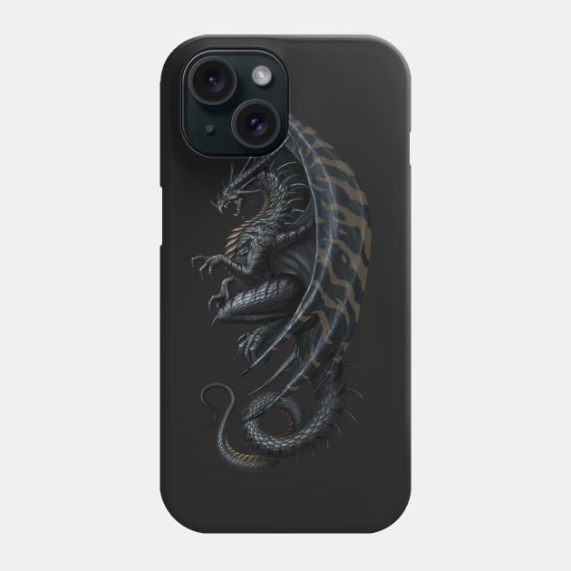 Master Dragon black Phone Case by chriskar