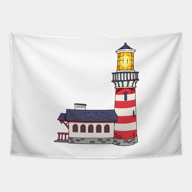 Lighthouse Tapestry by deepfuze