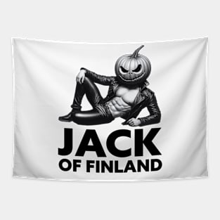 Jack the Pumpkinhead of Finland Posing - Gay Themed Halloween Fun Tapestry