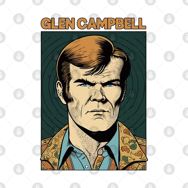 Glen Campbell / Retro Style Fan Design by DankFutura