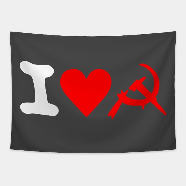 i love hammer and sickle Tapestry by Tamie