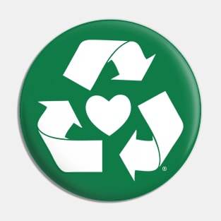 Recycle Heart Pin