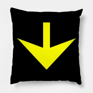 Yamato Yellow on Black Pillow