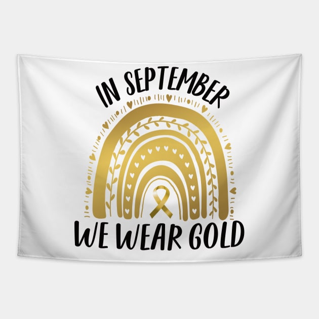 In September we wear gold..Childhood cancer awareness Tapestry by DODG99