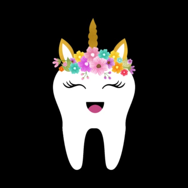 Unicorn Tooth Dentist Tooth Fairy Gift First Tooth by flickskyler179