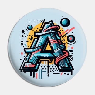 Letter A design graffity style Pin