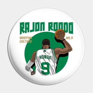 Rajon Rondo Comic Style Art Pin