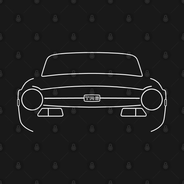 Triumph TR6 outline graphic (white) by soitwouldseem