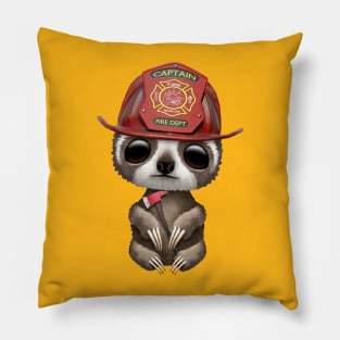 Cute Baby Sloth Firefighter Pillow