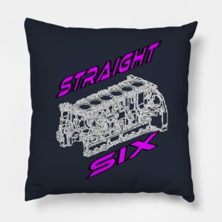 Engine Block Straight 6 (Purple) Pillow