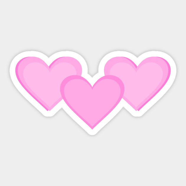 Pink Hearts Sticker for Sale by CatieY