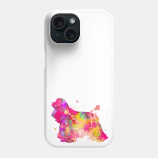 American Cocker Spaniel Dog Watercolor Painting Phone Case