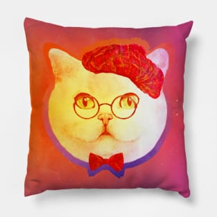 French Space Cat Pillow