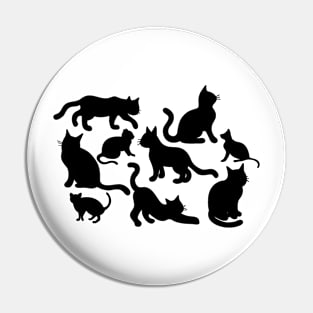 Cats For Halloween , Optical Illusion Pin