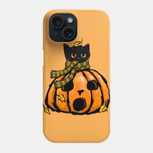 Autumn Kitty in A Pumpkin Phone Case