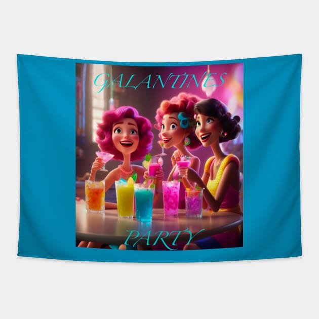 Galentines day girls party Tapestry by sailorsam1805