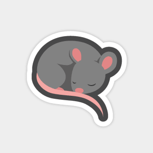 Cute sleeping rat Magnet