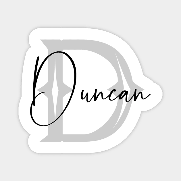 Duncan Second Name, Duncan Family Name, Duncan Middle Name Magnet by Huosani