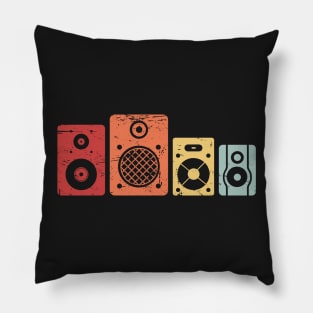 Retro Vintage Audiophile Speakers Pillow