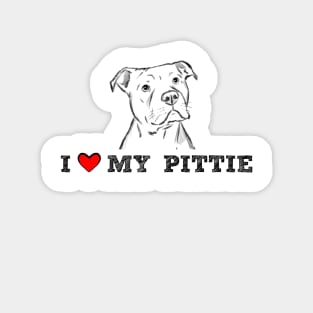 I Love My Pittie, Pitbull Love Magnet