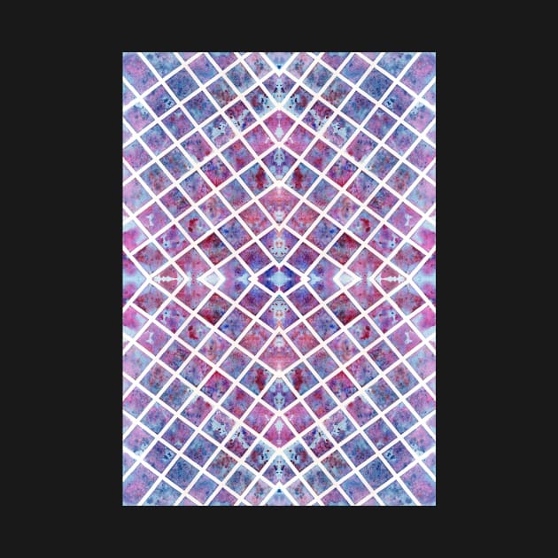 Abstract Blue and Purple Grid Pattern by ZeichenbloQ