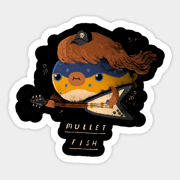 mullet fish - Mullet Fish - Sticker