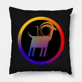 Antelope 1.0. Rainbow and black Pillow