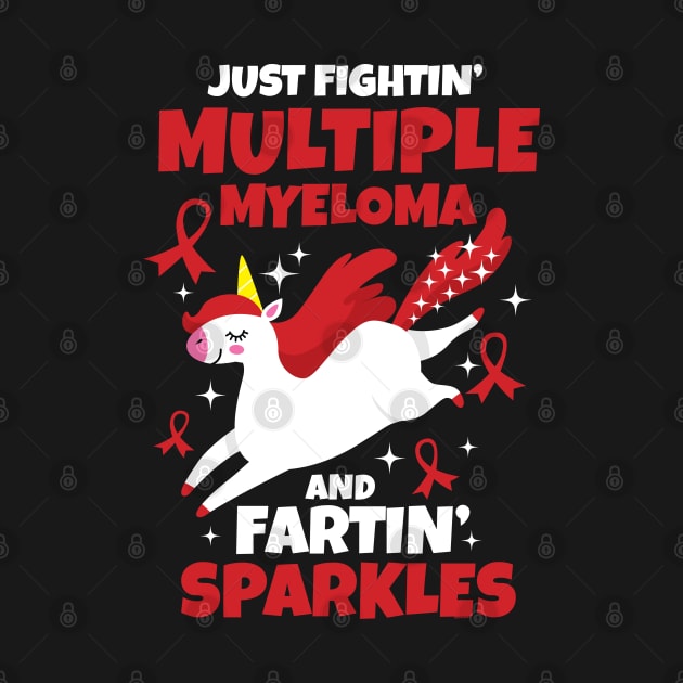Fighting Multiple Myeloma Farting Sparkles Unicorn by jomadado