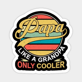 PAPA like a Grandpa ONLY COOLER Funny Dad Papa Definition Magnet