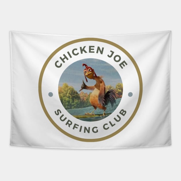 chicken joe surfing Tapestry by PSYCH90