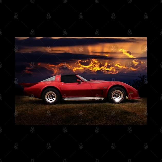 Corvette Stingray, Red Corvette by hottehue