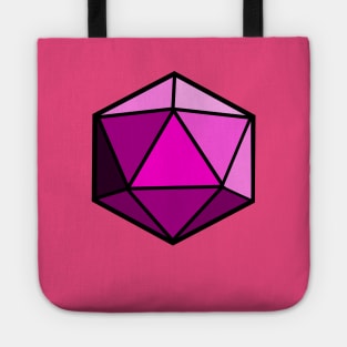 D20 Polyhedral Dice - Pink Tote