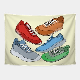 Colorful Cool Shoes Tapestry