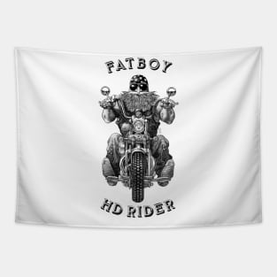 MOTORCYCLE BIKE RIDER - FATBOY RIDER Tapestry