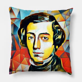 Alexis de Tocqueville Abstract Portrait | Alexis de Tocqueville Artwork 2 Pillow