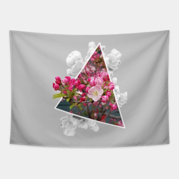 Crabapple Flowers Tapestry by Kalalico