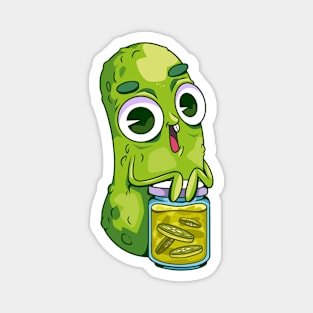 Pickle Cartoon Illustration Magnet