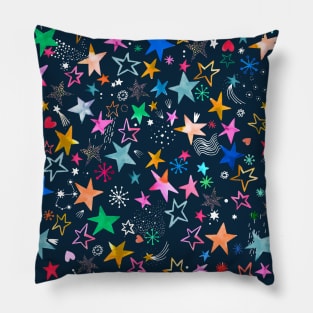 Winter Stars Multi navy Pillow