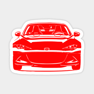 Mazda Miata MX5 IV Simple Sketch RED Magnet