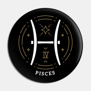 Pisces Zodiac Sign Horoscope Birthday Present Gift Pin