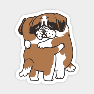 St. Bernard hugs Magnet