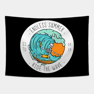 Endless Summer Surfer Surfing Tapestry