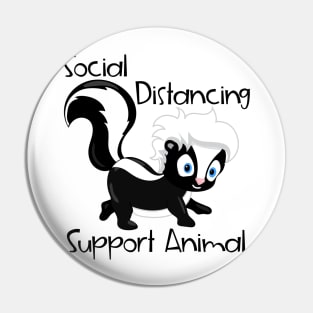 Social Distancing Support Animal Cute Skunk Pin