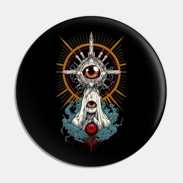 Ancient Deity Pin by JoyfulJesterJoe