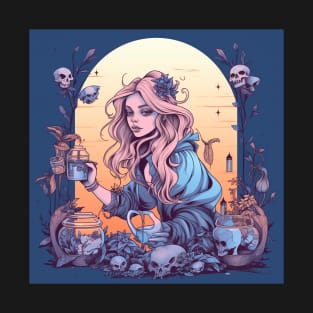 Plant witch with skulls T-Shirt