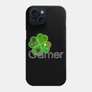 St Patricks day lucky gamer shamrock controller Phone Case