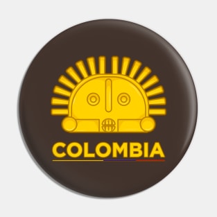 Ancient colombian indigenous sun representation Pin