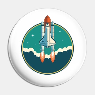 Retro Space Shuttle Pin